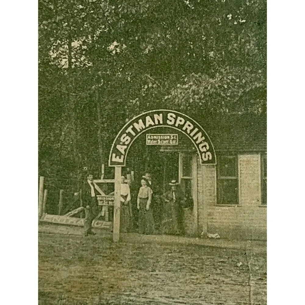 Antique 1916 Ephemera Litho Postcard Souvenir Entrance Eastman Springs Resort